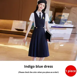H-158 H-151 Robe d'enseignante cintrée amincissante pour femme, style universitaire, tenue de travail printanière, ensemble uniforme scolaire pour l'enseignement - Product Image 6