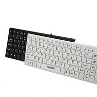 FV65S Wired Laptop Mini Chocolate Office Keyboard Keycaps Fashion Lightweight Thin Metal Typing Wholesale