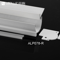 Profilé LED en aluminium encastré pour cloison sèche, canal d'éclairage commercial pour éclairage indirect de plafond