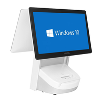 Sistem POS All-in-One dengan Printer Terintegrasi, Monitor POS Layar Ganda, Mesin Kasir untuk Restoran, Kafe, Toko Roti