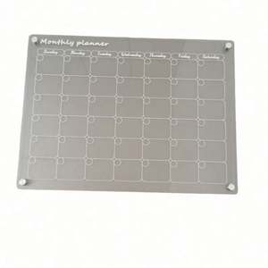 Calendrier mensuel magnétique en acrylique transparent personnalisé Raybin, grande forme, imperméable, pour réfrigérateur - Product Image 1