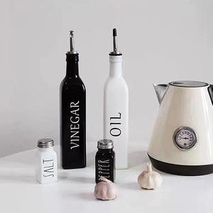 Botellas de cerámica personalizadas para cocina, juegos de vinagreras, dispensador de aceite de condimento y vinagre, botella de condimento de aceite de <span class=keywords><strong>oliva</strong></span> hecha a mano con corcho - Product Image 5
