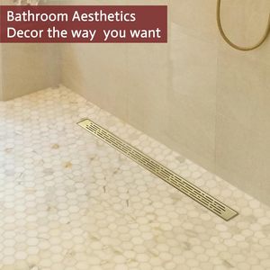 Drenaje de Piso Lineal de Acero Inoxidable 304 para Baño, Antiolor, Moderno, de Alta Venta, con Cubierta Larga para Ducha - Product Image 4