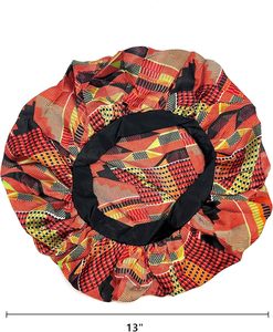 Women's Silk Satin Thick Material Hair Sleeping Bonnet with Printed Design Braid Hair <b>Wrap</b> Cap Custom Logo Smart Home Product - Product Image 1