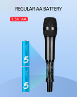 Microphone sans fil cardioïde dynamique de qualité GAW-N22 pour KTV avec 2 microphones portatifs