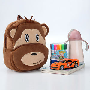 MICHLEY OEM personnalisé doux <span class=keywords><strong>cartable</strong></span> fabricant peluche cartables pour filles Kawaii flanelle singe école sac à dos enfants cadeaux - Product Image 5