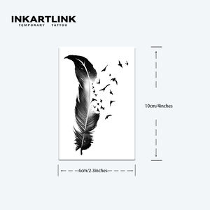 <span class=keywords><strong>Tatuajes</strong></span> de Plumas de Pájaro al por Mayor, Tatuaje de Larga Duración de 15 Días, Resistente al Agua, Arte Corporal con Jugo de Fruta Natural para Mujeres y Niñas, Adhesivo al por Mayor - Product Image 4