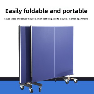 <span class=keywords><strong>Table</strong></span> <span class=keywords><strong>de</strong></span> ping-pong pliable et mobile pour l'intérieur, taille standard, avec roulettes, pour la maison, la salle <span class=keywords><strong>de</strong></span> sport, la compétition et l'entraînement - Product Image 2