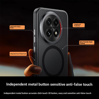 Étui de téléphone portable magnétique sans fil à chargement rapide 80W avec protection d'appareil photo en TPU + acrylique IMD mat pour OnePlus 13
