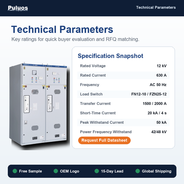 Puluos HXGN17-12 Outdoor Metal-Enclosed Ring Main Unit & Integrated Mining Switchgear