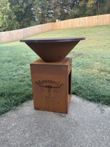 Bbq Rusty Corten Steel Fire Pits with Log Store <b>Charcoal</b> Barbecue Grill for <b>Sale</b> <b>Charcoal</b> Bbq Grill - Product Image 2