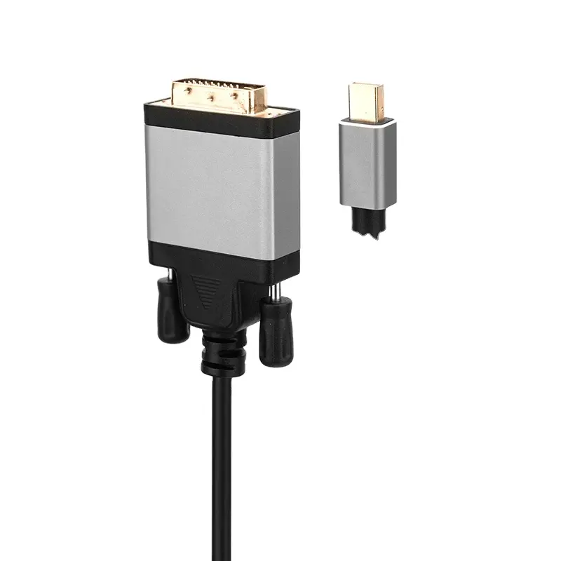 Aluminium Ultra Hd Mini Dp Naar Dvi 24 + 1 Kabel Positief 4K Kabel Compatibel Thunderbolt Ondersteuning Laptop