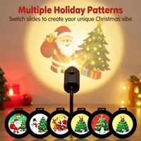 Projecteur USB Rotatif pour Voiture, Lampe de Projection à Motifs pour Noël, Décoration Intérieure de Voiture et Fêtes à Domicile