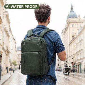 Sac à dos de voyage 17 pouces avec roulettes et poignée télescopique pour ordinateur portable, idéal pour les déplacements professionnels et les week-ends - Product Image 5