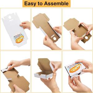 Cajas de Pizza Pequeñas Cuadradas de Cartón, Cajas Blancas Individuales para Regalos de Fiesta de Pizza, para Galletas de Duendes, Dulces y Gomitas - Product Image 4