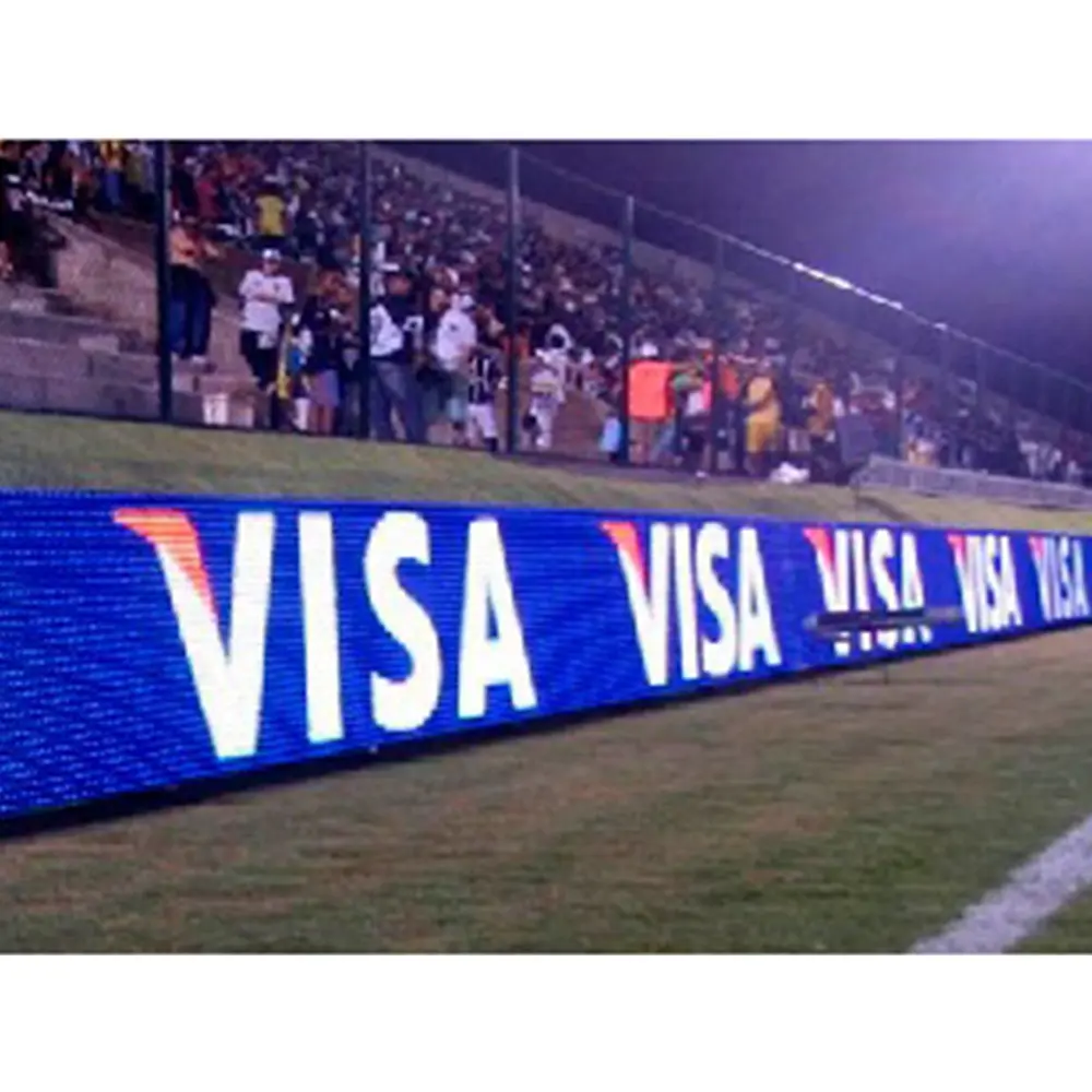Painel de led gigante para parede, painel de bandeira de estádio com tela led para futebol, exibição de parede
