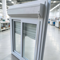 Ventana Corredera de PVC con Persiana Enrollable y Mosquitera, Aislamiento Acústico, Antirrobo, Ventana Corredera de UPVC para Villa