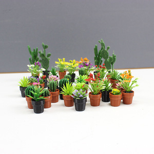 Miniatura de Planta Verde en Maceta con <span class=keywords><strong>Pilar</strong></span> Inmortal, Adorno de Escena, Decoraciones de Plástico para Casa de Muñecas con Maceta - Product Image 1