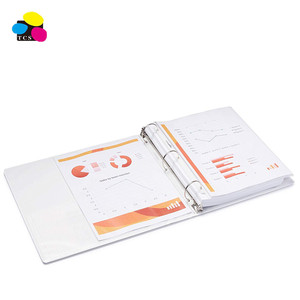 Số lượng nhỏ bán buôn A4 kích thước ngắn các loại màu phổ Nền Kinh Tế 11/2 ''x3 1/3'' ba vòng chất kết dính thư mục tập tin - Product Image 6