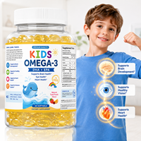 Cápsulas Blandas de Omega 3 DHA EPA para Niños, Marca Privada OEM, Suplemento de Aceite de Pescado para Niños, Apoyo al Desarrollo Cerebral, 60 Unidades