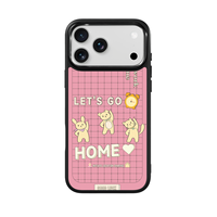 Coque de téléphone AG Feeling Black Edge avec dorure et motif chat pour iPhone 17, 17 Pro Max, 16 Pro, 15 – Coque magnétique