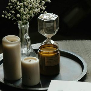 Pot à bougie en verre transparent ou ambré vide et personnalisable de 50 ml, 100 ml, 250 ml, 500 ml avec couvercles en aluminium noir et or, logo personnalisé - Product Image 4
