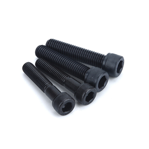 Black Hex Cap <b>Screws</b> Metric Carbon Steel Class 8.8 Coarse Thread 10mm Diameter - Product Image 1