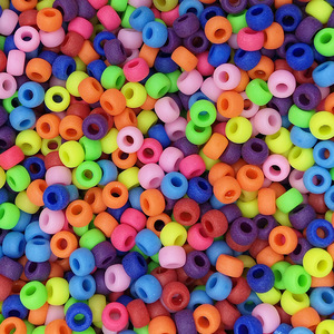 ลูกปัดถักรูขนาดใหญ่สีรุ้งขนาด6*9มม. สำหรับเด็กลูกปัดอะคริลิคแข็งวัสดุลูกปัดแฮนด์เมดแบบทำมือ DIY - Product Image 5