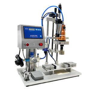 เครื่องปิดฝาขวดกึ่งอัตโนมัติแบบลม ขนาดเส้นผ่านศูนย์กลางขวด 18 มม. สำหรับใช้กับสารเคมี พร้อมมอเตอร์และปลั๊กแบบยุโรป - Product Image 2