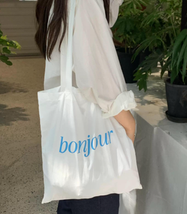 Bolsa de compras reutilizable de lona ecológica con logotipo personalizado impreso y diseño de letras - Product Image 6