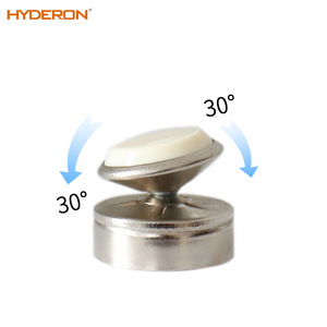 Pieds pivotants en métal Hyderon, filetage M6, argent poli, accessoires de meubles, inclinaison réglable avec embouts de tube à ressort - Product Image 4