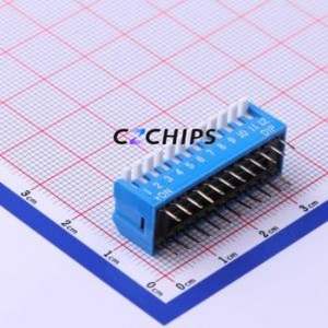 DP-12BP DIP Switch Through hole Component (THT) Switch Piano Key Single Pole Single Throw 12 2.54mm - Product Image 1