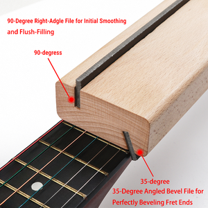 Lime à chanfreiner les extrémités des frettes 35/90 degrés 2-en-1, outil de couronnage et de finition des frettes pour guitare et <span class=keywords><strong>basse</strong></span>, outils de réparation pour luthiers - Product Image 2