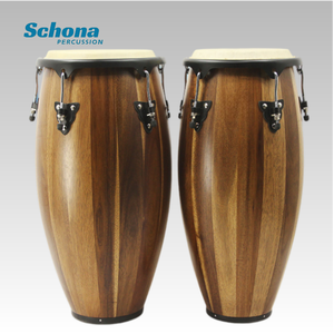 Conjunto de Tambores <span class=keywords><strong>Conga</strong></span> Latinos de 10 y 11 Pulgadas con Soporte, Cuerpo de Madera Maciza, Tambor de Mano de Piel de Vaca Natural para Actuaciones en Bares y Escenarios - Product Image 1