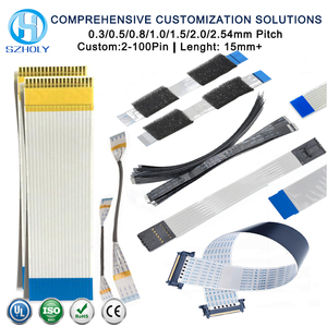 ผู้ผลิตสายเคเบิลแบบแบนยืดหยุ่น FFC FPC แบบกำหนดเอง OEM ODM 2-96 พิน ระยะห่างระหว่างพิน 0.3 มม. 0.5 มม. 0.8 มม. 1.0 มม. 1.25 มม. พร้อมขั้วต่อ - Product Image 2