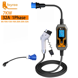 เครื่องชาร์จรถยนต์ไฟฟ้าแบบพกพา Feyree รุ่น Type 1 กำลังไฟ 7kW 32A พร้อมอะแดปเตอร์ 264V ระดับ 2 สำหรับชาร์จไฟฟ้ากระแสสลับ ชาร์จเร็ว - Product Image 1
