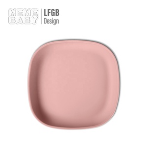 Lfgb Sinh Thái Thân Thiện BPA Miễn Phí Tùy Chỉnh Bé Trẻ Sơ Sinh Toddler Trẻ Em Vuông Bé Silicone Hút Tấm Bộ Đồ Ăn - Product Image 5