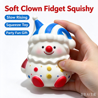 Mainan Squishy Badut Super Lembut Slow Rebound Fidget Toy Bentuk Badut Lucu Mainan Pereda Stres Grosir