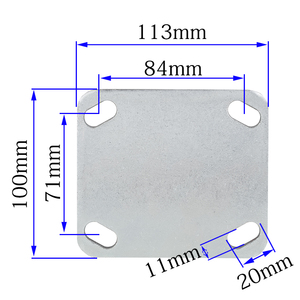 CMCL Schwerlast-Lenkrollen mit Bremsen Werkzeugkasten 5 Zoll Nylon-Rollen - Product Image 2