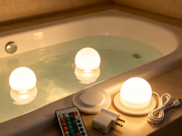 Insert LED sans fil pour base de meubles en acrylique lumineux, batterie rechargeable, télécommande, étanche