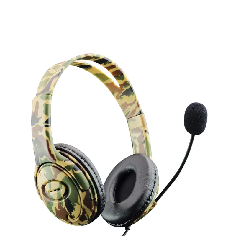 3.5mm Camo Wired Gaming Headset For Xbox One Controller Over Ear Headphone for PS4 Gamepad New Earphone For Switch Joystick