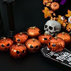 Boules en plastique suspendues réutilisables, rondes, électro-plaquées, irisées, incassables, pour Halloween, 8 cm, directement de l'usine - Product Image 2