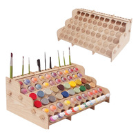 Support de rangement pliable en bois pour peinture, organisateur multifonctionnel de pinceaux de bureau, support d'outils de modélisme DIY
