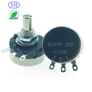 โพเทนชิโอมิเตอร์แบบหมุน TOCOS คุณภาพสูง RV24Y ขนาด 24 มม. 10K 100K 500K 1Mb โอห์ม ฟิล์มคาร์บอน อายุการใช้งานยาวนาน RV24YN แกนโลหะ 10Kb รีโอสแตท - Product Image 1