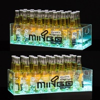 Seau à glace transparent grande capacité OEM, coloré et lumineux, pour bière, whisky, champagne, idéal pour bars, KTV et boîtes de nuit