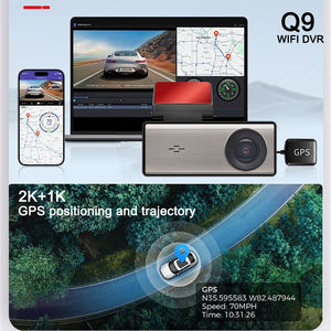 Câmera Veicular <span class=keywords><strong>DVR</strong></span> com Dupla Lente 2.4G WiFi Tela IPS de 3.16 Polegadas Dashcam Visão Noturna Frontal 2K Traseira 1080P Módulo GPS Externo Gravador de Vídeo ADAS - Product Image 4