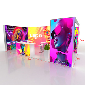 DIYBOOTH 3x6 Easy Build Backlit Booth Lighting Box Customized Tradeshow <strong>Display</strong> <strong>Exhibition</strong> Booth Manufacturing <strong>for</strong> Expo - Product Image 5