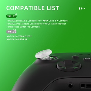 EXtremeRate Clear Swappable Edge <b>Sticks</b> Interchangeable Analog <b>Stick</b> Joystick Thumbsticks for Xbox Series X S Controller - Product Image 3