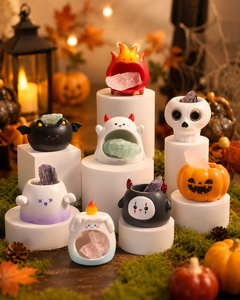 Ornements en résine pour Halloween, figurines mignonnes de citrouille et de fantôme en cristal pour la décoration de bureau et <span class=keywords><strong>les</strong></span> cadeaux de fête - Product Image 1