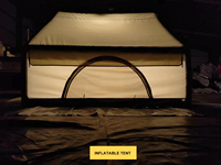Tente de Camping Gonflable Type Maison, Étanche Oxford, de Qualité Supérieure, pour Voyages Familiaux en Extérieur